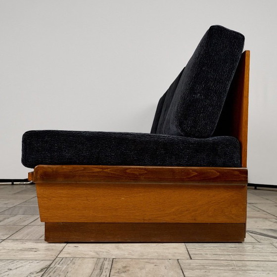 Art Déco Sofabed by Jindřich Halabala for UP Závody, 1950s, Czechoslovakia – 3-5 seaters, Textile, Wood (photo 13 of 17)
