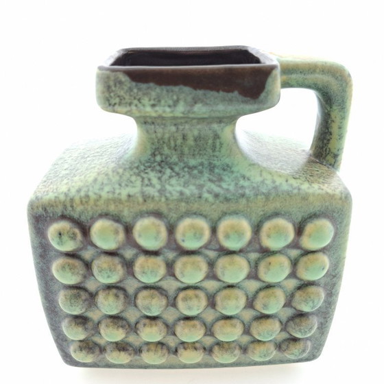 Image 1 of Muntgroene handvatvaas VEB Haldensleben ‘Dots’ | 4074