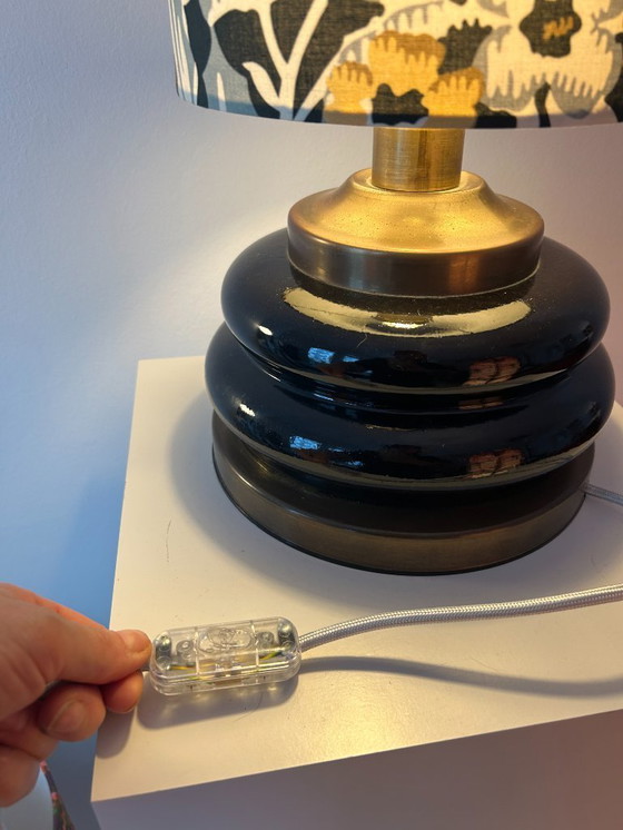 Image 1 of Set of two Mid Century table lamps - restored with new shade and cable