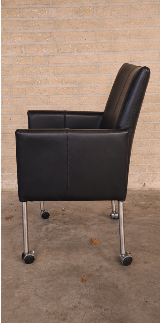 Chaise de salle à manger en cuir
