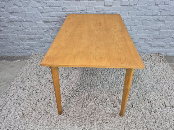 Image 1 of Vintage Design Rectangular Dining Table in Beech Wood, Northern Europe, 1960s