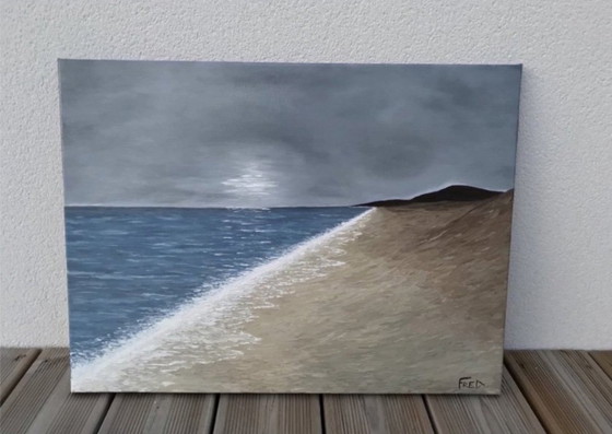 Image 1 of Olio su tela, cornice 61x46cm.