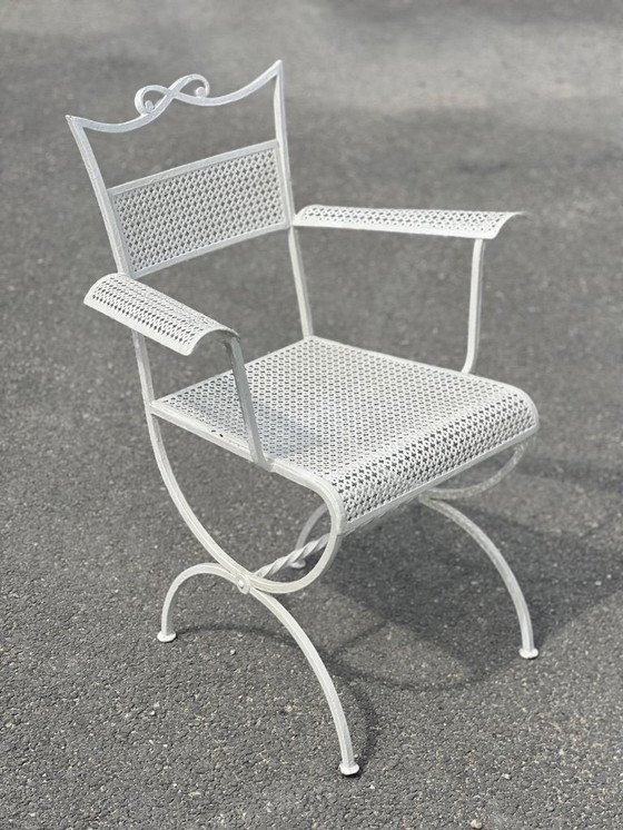 Image 1 of Garden set attributed to Maison Jansen in wrought iron 1960