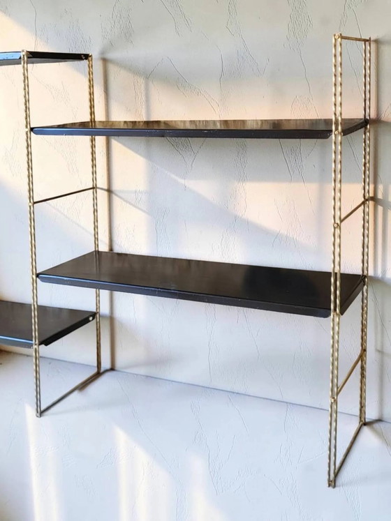 1950's wall shelf – Shelving unit, polished steel, Metal (photo 4 of 11)