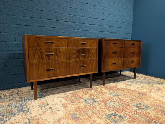 Image 1 of 4x Danish chairs, 2x bedside tables