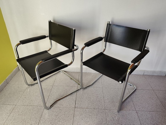 Image 1 of Juego de 2 sillas cantilever de diseño Mart Stam
