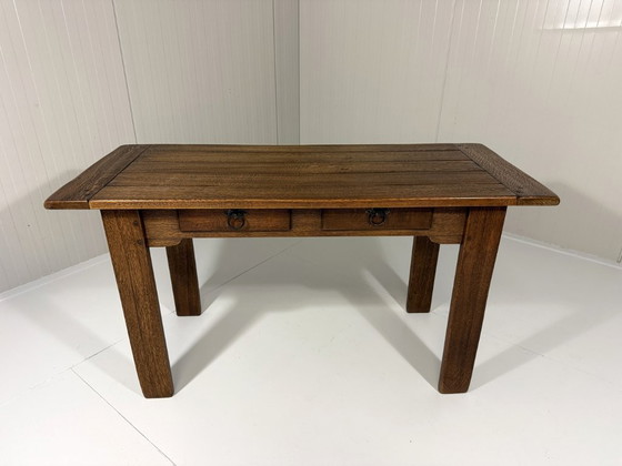 Mesa consola rústica de roble años 60, Madera, Marrón (foto 3 de 19)