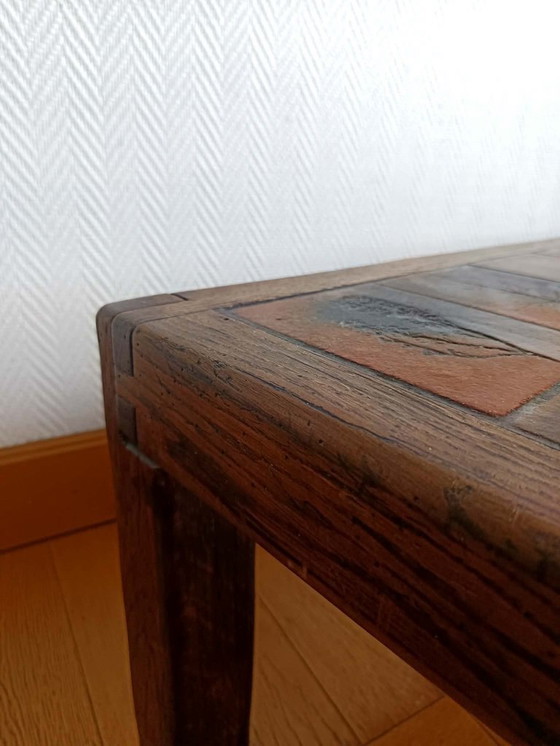 Image 1 of Terracotta herbarium coffee table in the Garnier style, circa 1960