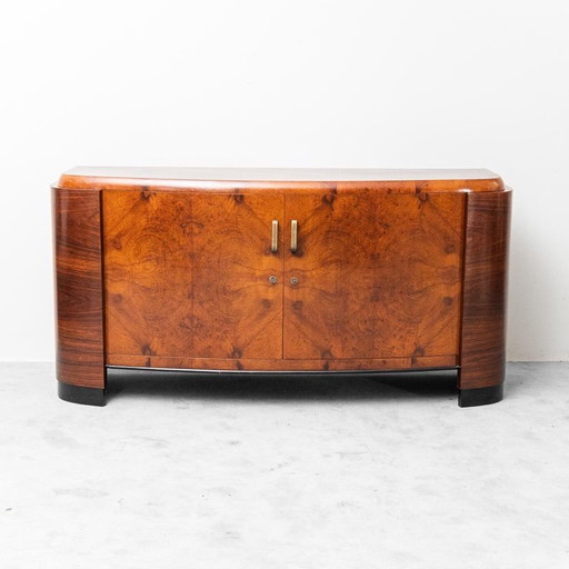 CREDENZA ART DÉCO VINTAGE IN RADICA DI NOCE – MOBILE SIDEBOARD DESIGN ANNI ’30