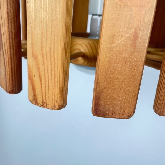 Image 1 of Pendelleuchte aus Kiefernholz im skandinavischen Midcentury-Stil, 1970er Jahre
