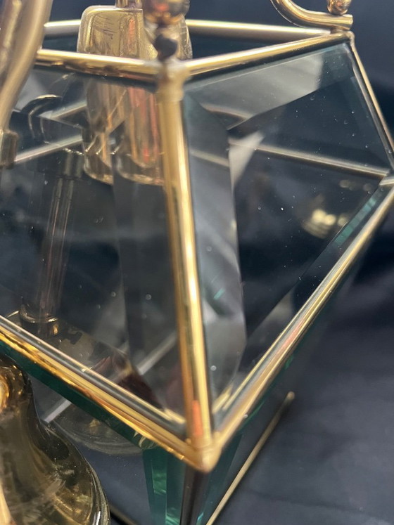 Lampada a Sospensione Lanterna Vintage E.F. Frantzen Ottone Vetro Bisellato – E F Frantzen (photo 8 of 13)