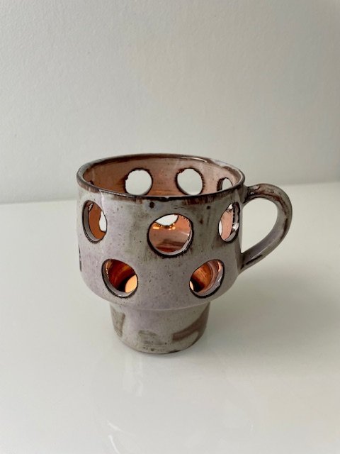 Image 1 of Vintage ceramic candle holder by Henk Potters - playful and sculptural design