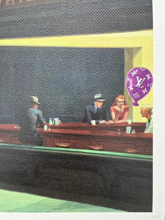 Image 1 of Death Nyc - Hopper Nighthawks e Louis Vuitton - Edizione limitata con certificato