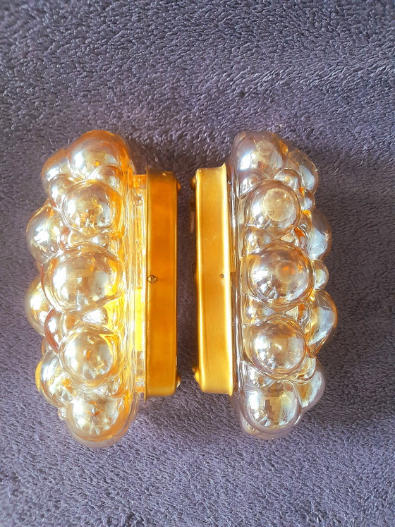 Image 1 of Een paar Helena Tynell bubbelwandlampen uit de jaren 70.