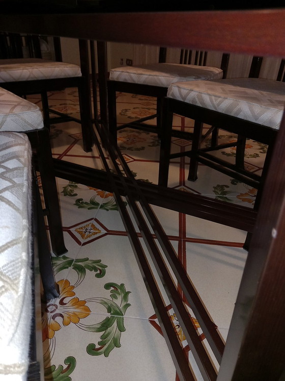 Image 1 of Table with 6 Giorgetti chairs from the 70s