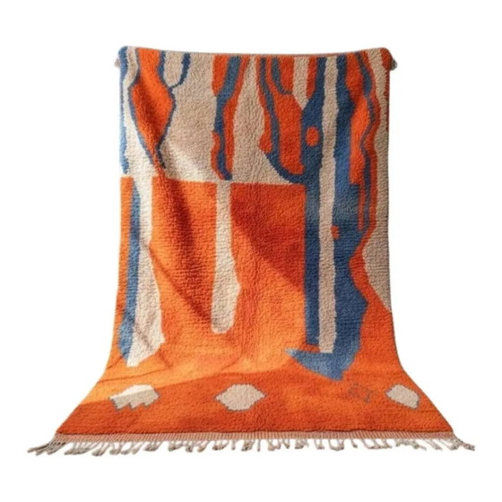 Tappeto tessuto a mano 200x300 cm, lana, multicolore, Marocco – Tappeti, Wool, Modern (photo 9 of 9)