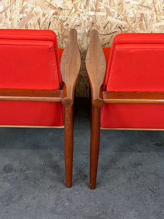 Image 1 of 2x 60's 70's Teak Easy Chair Fauteuil Kai Lyngfeld Larsen Søborg Møbler Danish 60s