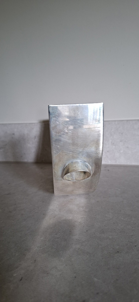 Vintage Franse Verzilverde Wijnflessenhouder - Monarch - Poinçon 90 (ca. 1950-1970) – Wijnrek, Silver (photo 5 of 12)