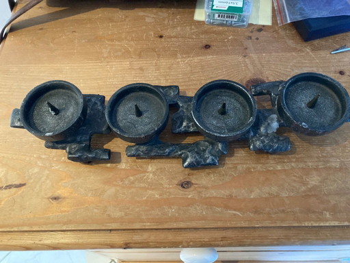 Portacandele brutalista - vintage anni '60