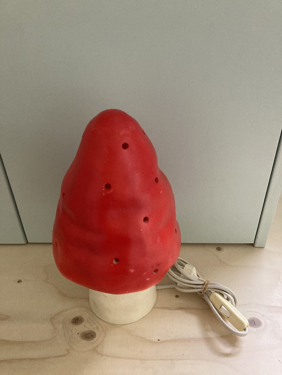 Image 1 of Heico Mushroom Lamp Red