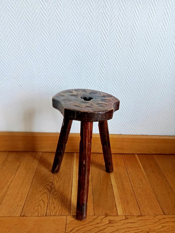 Image 1 of Brutalistisch krukje met vintage guts
