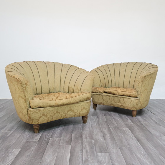 Image 1 of Coppia Di Poltrone Attr. Gio Ponti per Casa & Giardino, anni ’50  Mid-Century