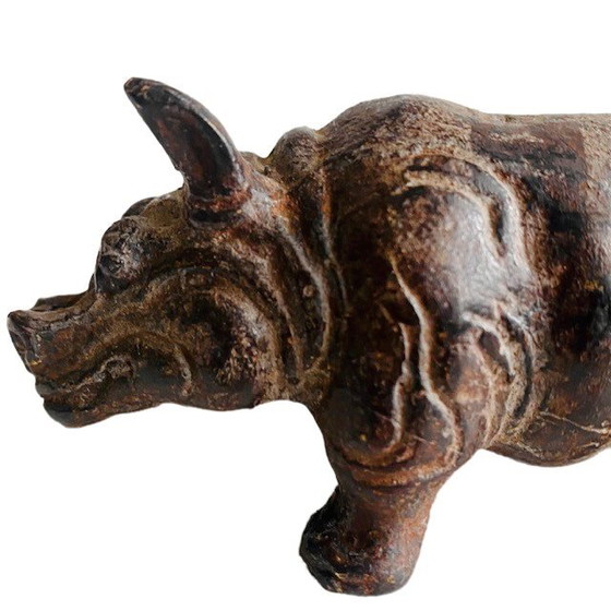 Image 1 of Set vintage di statuette di ippopotami in bronzo