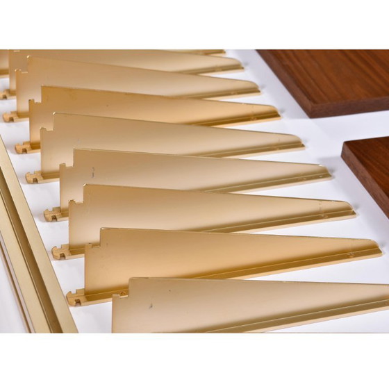 Image 1 of Tension Pole Free Standing Rose Gold Aluminum Omni Wall Unit by George Nelson