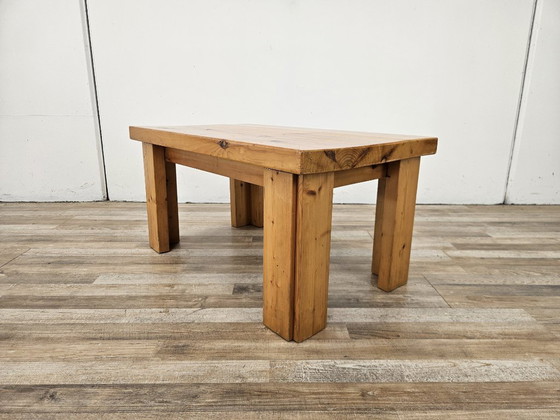 1980s solid pine coffee table, Side tables, Wood, Brown, Rustic (photo 2 of 9)
