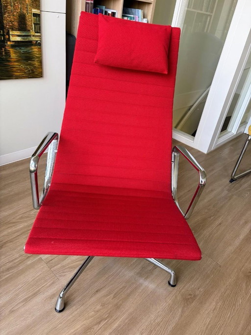 Set di 2 poltrone originali Vitra Eames EA 124 Lounge – Rosse