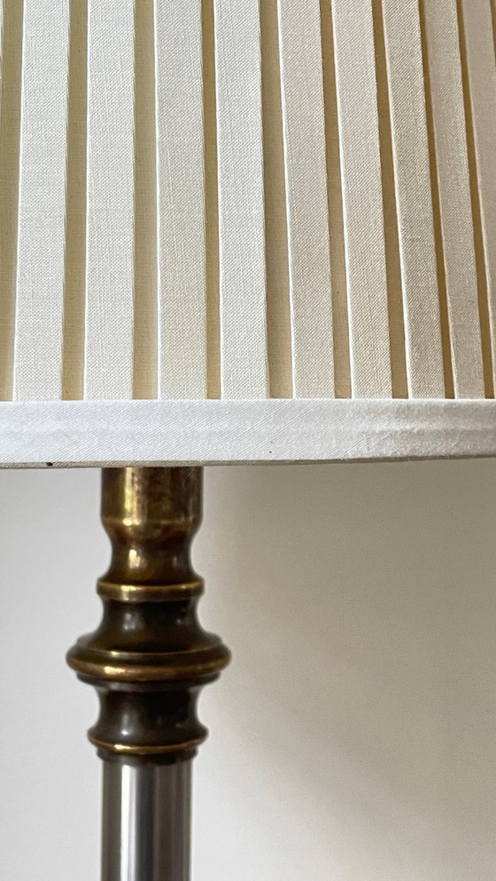 Image 1 of Stahl- und Messinglampe aus den 1970er Jahren