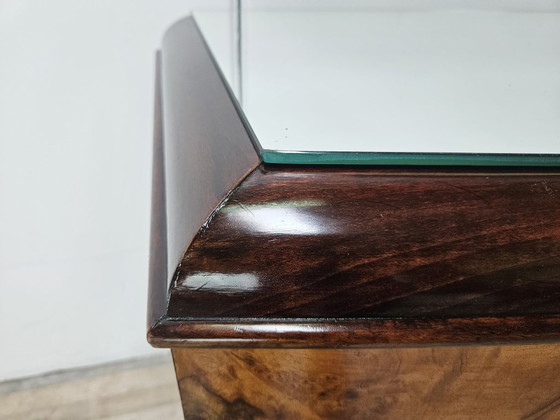 1940s Art Decò Milanese Sideboard in Briar Root and Mirror – Wood (photo 31 of 33)