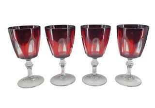 13904 Cristal d'Arques Vintage Weingläser Rot