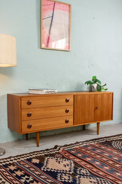 Vintage teak sideboard, chest of drawers, lowboard, Danish 1960s