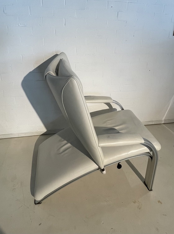 WK Wohnen Vintage Art Deco Retro – Verstelbare relaxstoel, Aluminium, Leather (photo 3 of 15)