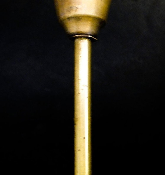 Lámpara colgante de cristal y latón, Polonia, década de 1960. – Lámparas colgantes, Glass, Brass (photo 4 of 8)