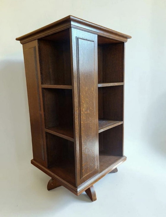 Image 1 of antieke Art Deco boekenmolen boekenkast