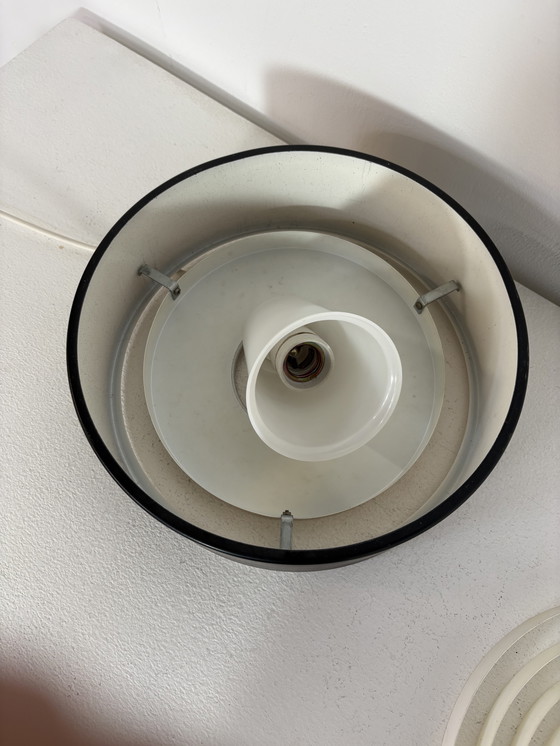 Image 1 of Vintage Deense Hanglamp Metaal met Kunststof 