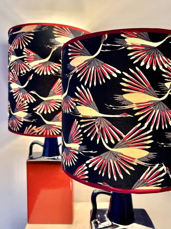 Image 1 of A pair of unique designer lamps by Walter Brecht - West German Pottery