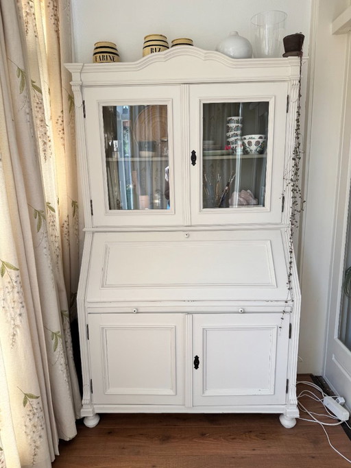 Credenza con tavolo a scomparsa – buffetkasten, Glass, Leather (photo 2 of 11)