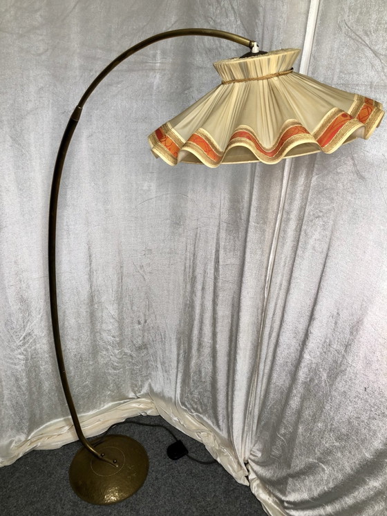 Mid Century Arc Floor Lamp Brass 50s 60s, Floor lights, Orange (photo 10 of 15)