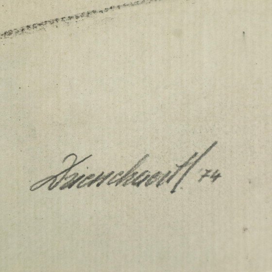 Image 1 of Kohlezeichnung Jurist Art Driesschaert 1974