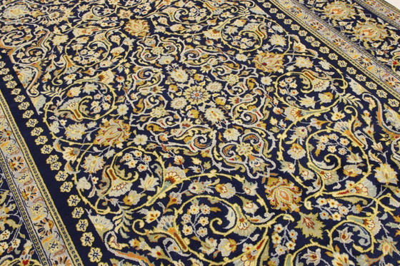 Image 1 of Original Perserteppich Keschan,Kashan Blau 330 x 234 cm Top Zustand Klassik Alt
