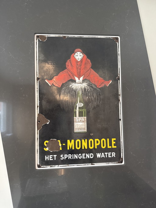 Spa-Monopol-Emaille-Platte 1932