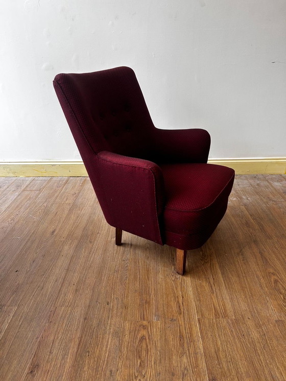 Image 1 of Fauteuil danois à haut dossier du milieu du siècle dernier 1960