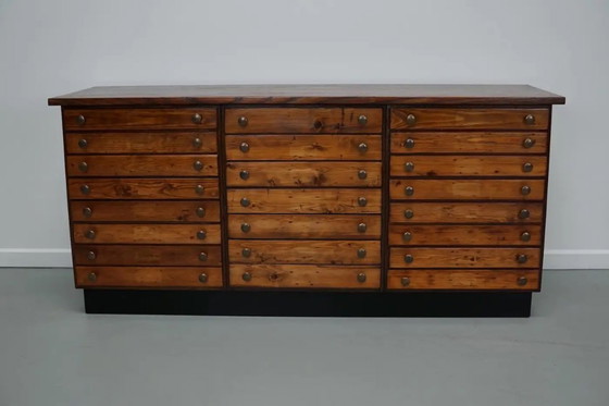 Image 1 of Alter deutscher Apothekerschrank aus Kiefer und Eiche, 1950er Jahre