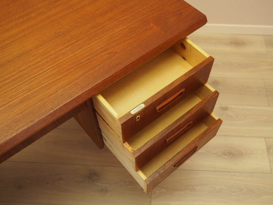 Image 1 of Teakhouten bureau, Deens design, jaren 70, gemaakt in Denemarken.