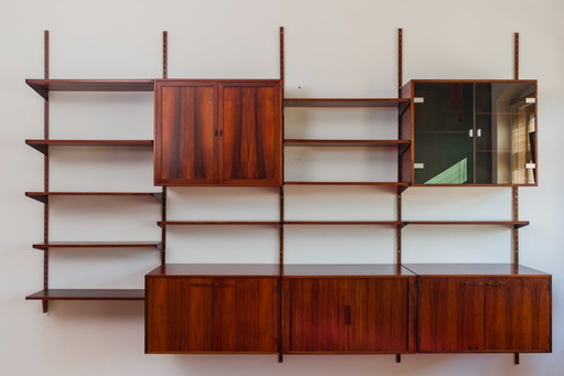 Rosewood Modular Wall Unit by Kai Kristiansen for FM Møbler, 1960s
