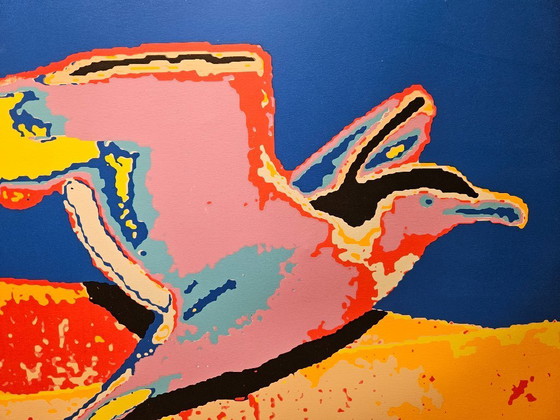 Image 1 of Zeefdruk op zwaar papier Henk van der Vet seageull