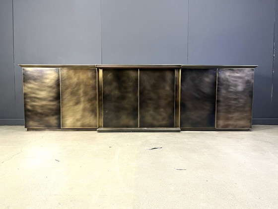 Image 1 of XL brass credenza by Belgochrom, 1980s